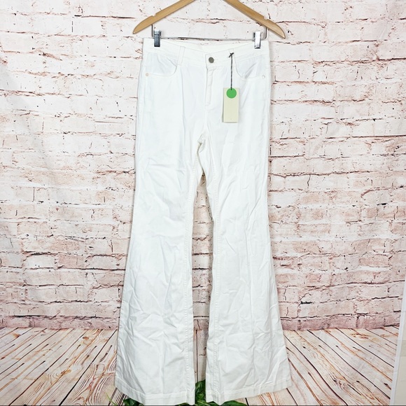Stella McCartney Flare Leg White Jeans - Picture 3 of 12
